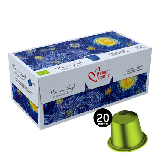 Compatibele Nespresso Capsules Van Gogh Espresso Intenso Biologisch – Italian Coffee – 20 stuks