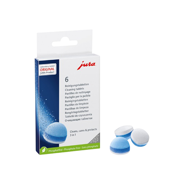JURA - Pastilles de Nettoyage 3 en 1 - Lot de 6 tablettes