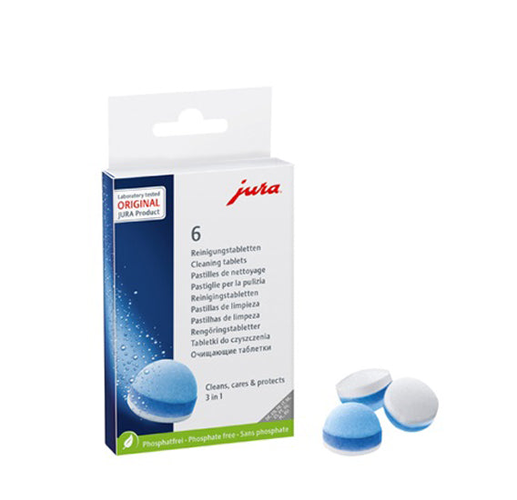 JURA - Pastilles de Nettoyage 3 en 1 - Lot de 6 tablettes