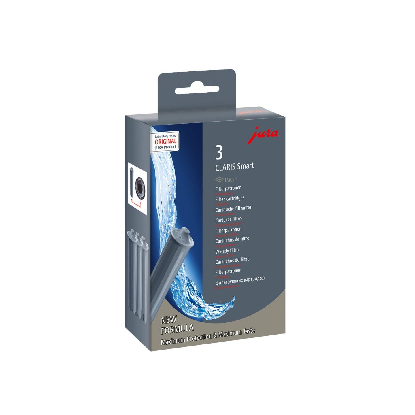 Cartouche filtrante Jura Claris Smart+, grise, 3 pièces