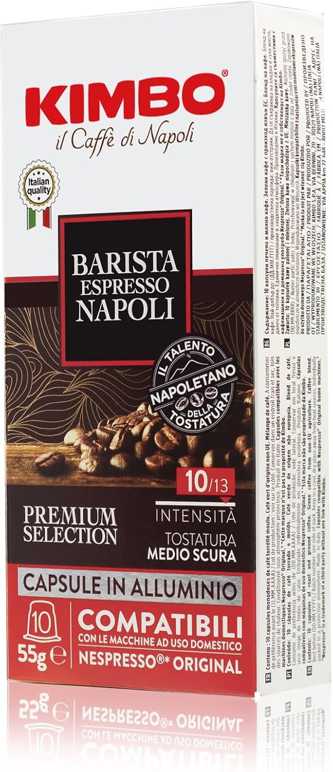Kimbo Barista Espresso Napoli Capsules Aluminium – Compatible Nespresso® Original