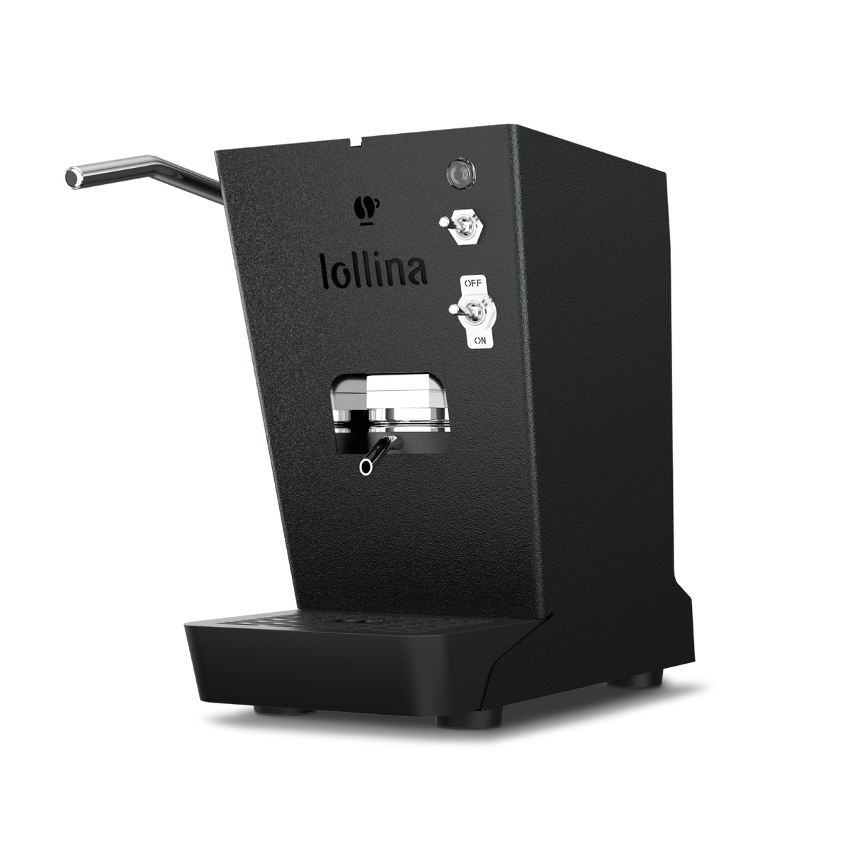 Machine à café Lollo Caffè Lollina Plus noir graphite, vue de trois quarts