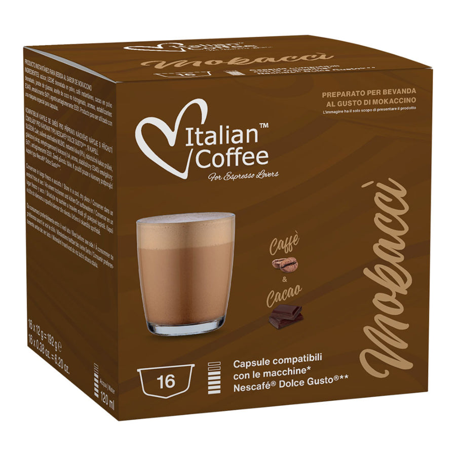 Italiaanse koffie - Mokaccino voor Dolce Gusto® - 16 capsules