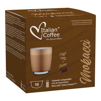 Italiaanse koffie - Mokaccino voor Dolce Gusto® - 16 capsules