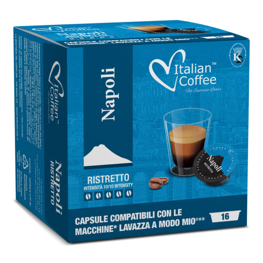 Italian Coffee Napoli Ristretto – Lavazza A Modo Mio compatibele capsules – 16 stuks