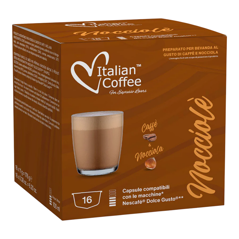 Italian Coffee - Café Noisette pour Dolce Gusto ® - 16 Capsules