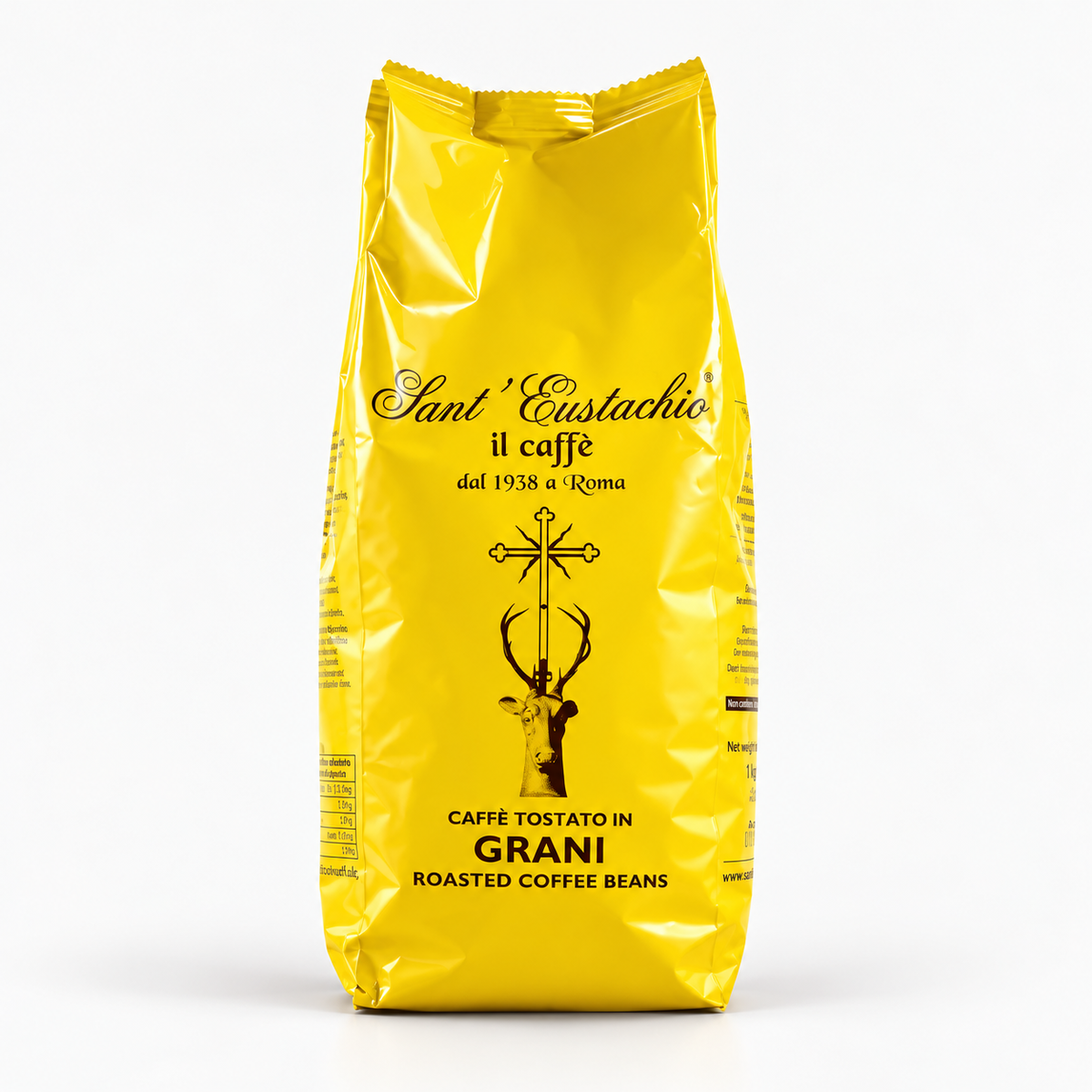 Café en grains italien Sant'Eustachio il Caffè – 100% Arabica torréfié au bois à Rome – 1kg