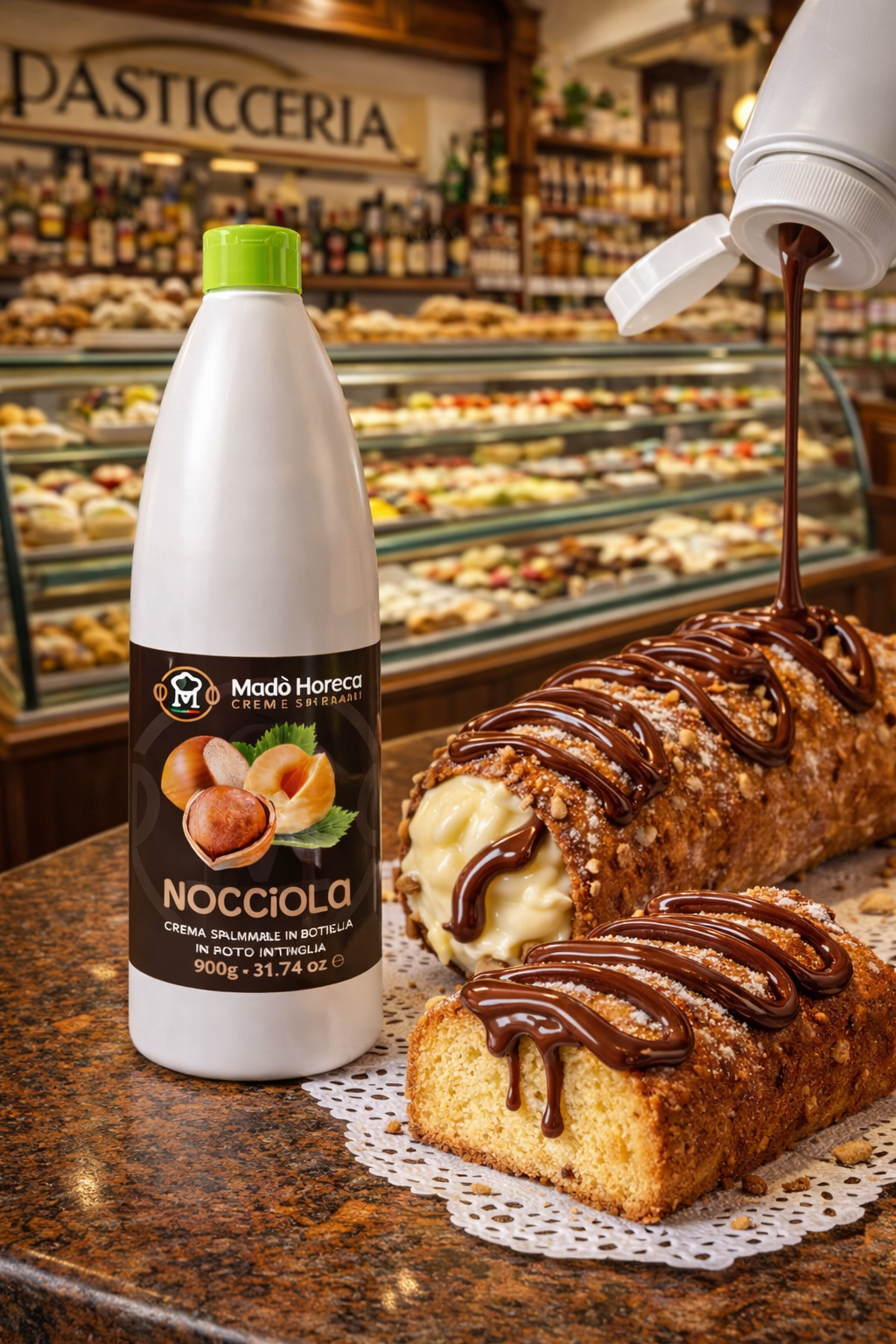 Hazelnootcrème - Mado' Italië - Fles van 900 g