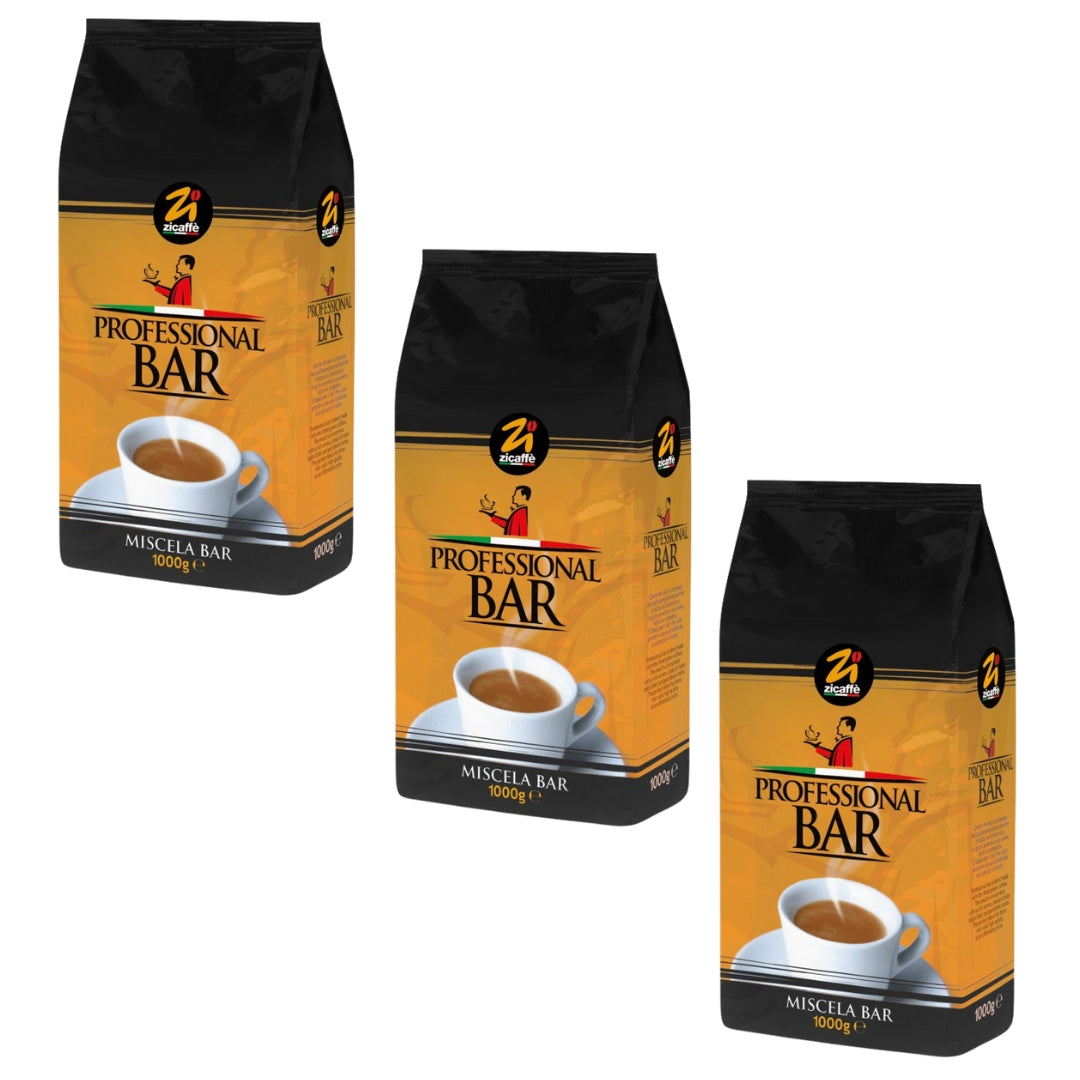 Pack 3kg - Zicaffè Professional Bar – Café en Grains Italien – Espresso Intense & Crémeux